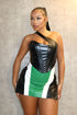 Vegabond One Shoulder Corset Top Crop Top EDGE Small Black